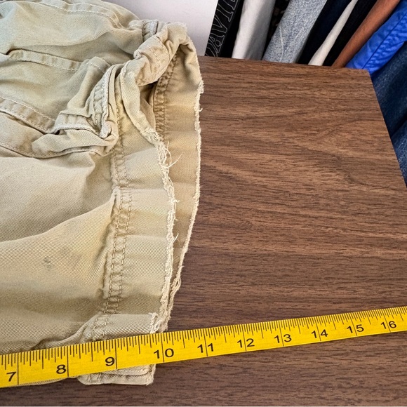 ❤️ American Eagle Men's Cargo Shorts Size 36 Tan Khaki Utility Gorpcore - Picture 8 of 10